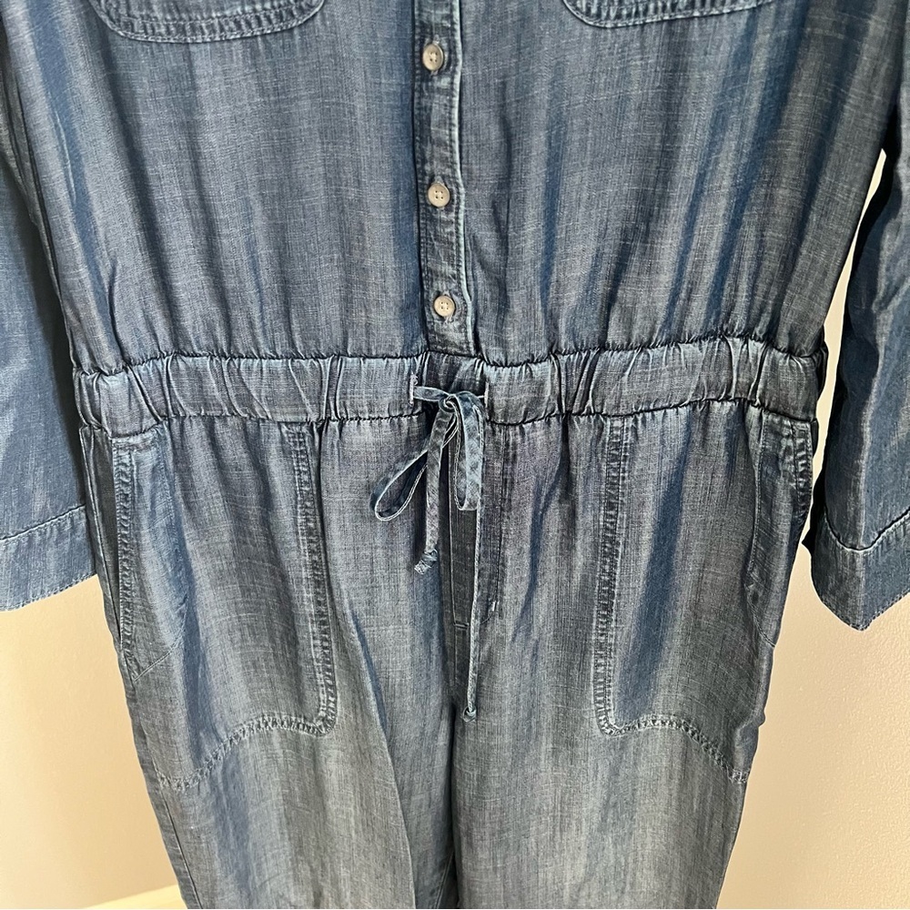 Cloth & Stone Indigo Denim Overalls - Picture 7 of 13